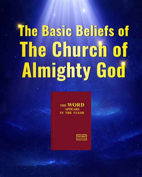 The Basic Beliefs Of The Church Of Almighty God In 2020 Rapture Bible