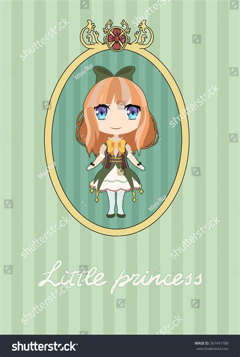 Little Anime Princess Stock Vector Illustration 367491788 Shutterstock