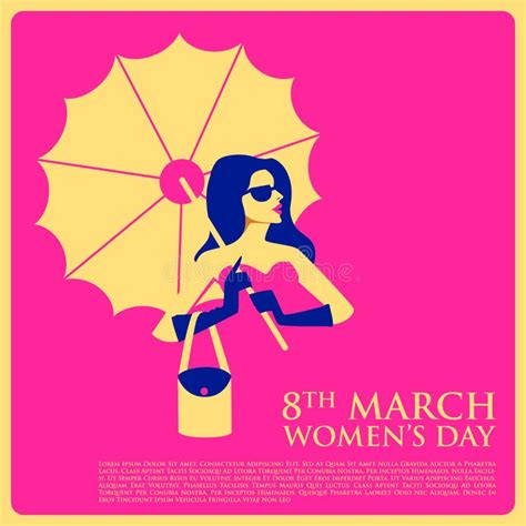 Happy International Women S Day Th March Greetings Background Stock Vector Illustration Of