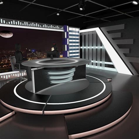 Virtual Tv Studio News Set 6 Tv Set Design Tv Design Virtual Studio