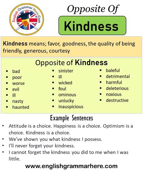 Opposite Of Kindness Antonyms Of Kindness Meaning And Example