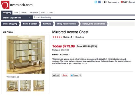 Horchow Chelsea Mirrored Chest Copycatchic