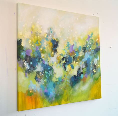 An Abstract Painting Hangs On The Wall