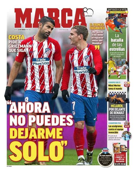 Diario Marca 22 De Marzo De 2018 Diario Marca Marca Periodicos De España