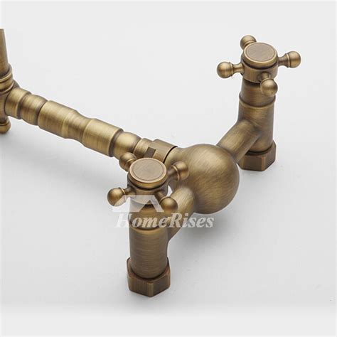 Get 5% in rewards with club o! 2 Hole Kitchen Faucet Antique Brass Wall Mount Antique ...
