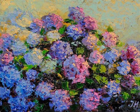 Hydrangea Painting Hydrangea Painting Abstract Styles Flower Art