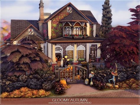 Gloomy Autumn House By Mychqqq From Tsr Sims 4 Downloads