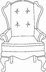 Coloring Furniture Armchair Coloringbookfun Paper Stamps Chairs sketch template