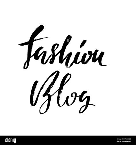 Vector Illustration Handwritten Calligraphy Poster Fashion Blog