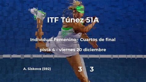 Resultados De Tenis En Directo Partido Jessica Bouzas Maneiro Anna Siskova En Itf Túnez 51a