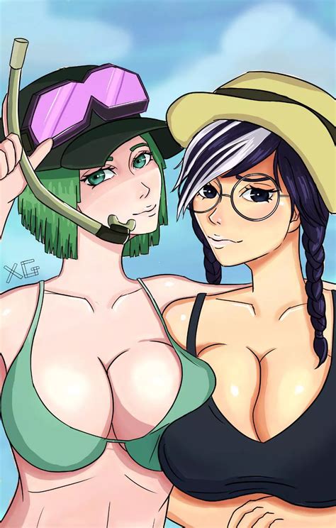 Ela And Doki At The Beach ImNotSlackin Nudes Rule34RainbowSix