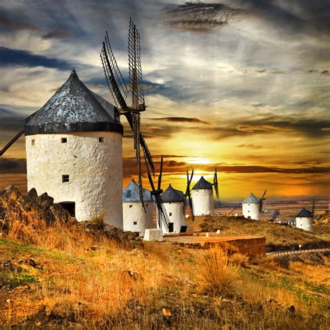 Spain shares the iberian peninsula with andorra, gibraltar, and portugal. windmills La Mancha Spain | Love 2 Fly