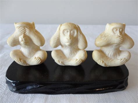 Antique Three Wise Monkeys Japanese Ivory Antiques Co Uk Wise