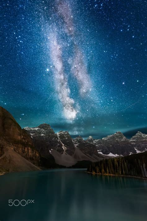 Starry Night Milky Way Over Moraine Lake By James Bian Pretty