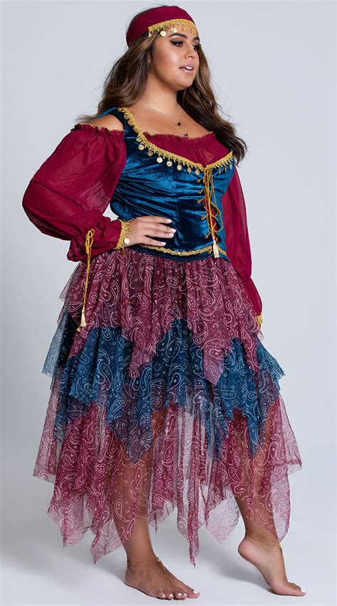 Plus Size Gypsy Costume Plus Size Street Performer Costume