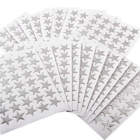 Silver Star Stickers For Kids Encouragement Well Done Etsy Uk
