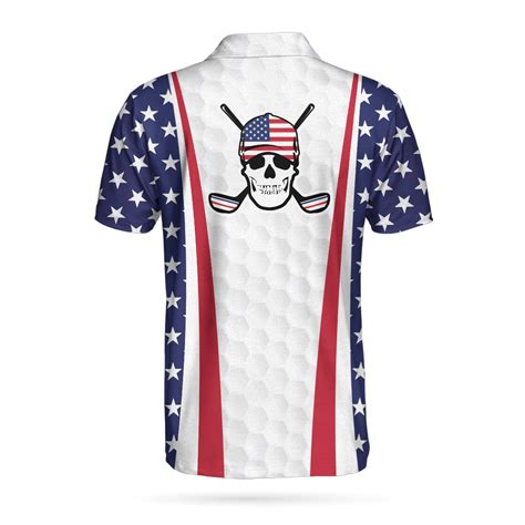 American Flag Golf Texture V3 Polo Shirt 9x Print