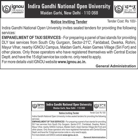 Advertisements - Latest - Tenders - Notice inviting tender for ...