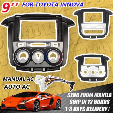 9inch For Toyota Innova 2006 2015 2din Car Stereo Panel Facia Plug Play