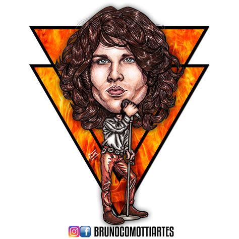 Bruno Comotti Artes Caricatura Jim Morrison The Doors
