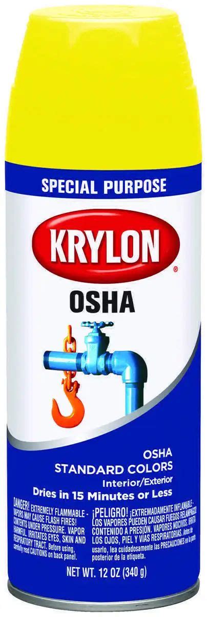 Krylon Ko1813777 Osha Safety Yellow Osha Color Spray Paint 12 Ounce