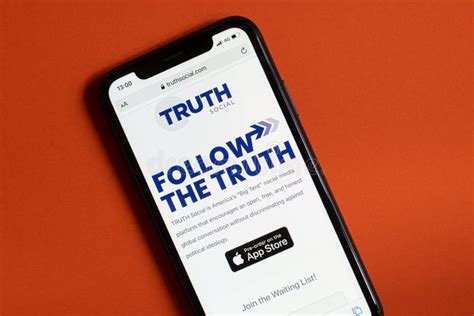 Truth Social App On Smartphone Editorial Stock Photo Image Of Message