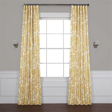 Tea Time Yellow Gold Blackout Room Darkening Curtain Panel Curtains