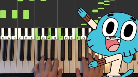 The Amazing World Of Gumball Theme Song Piano Tutorial Lesson