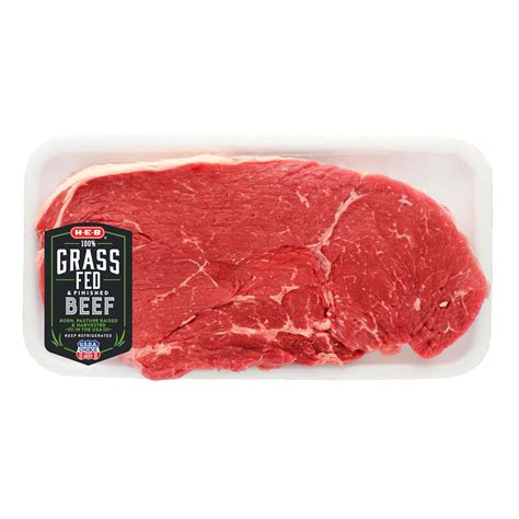H E B Grass Fed Beef Sirloin Center Cut Steak Usda Choice Shop Beef