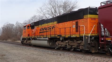 Bnsf Grain Train With H3 Mac Dpu Youtube