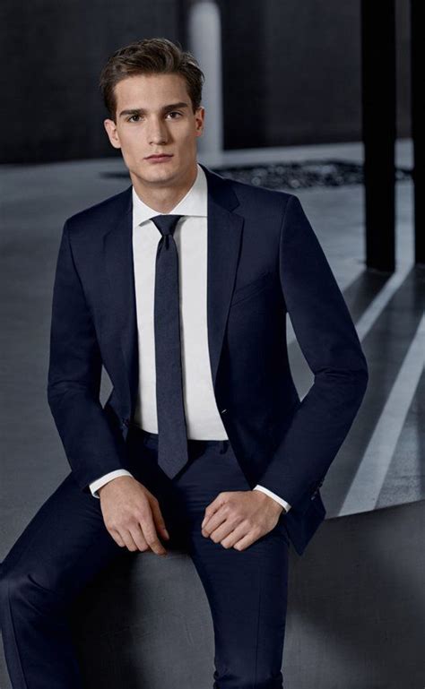 Hugo Boss Model Men Man Male In Suits Suit Fashion Designer Suits