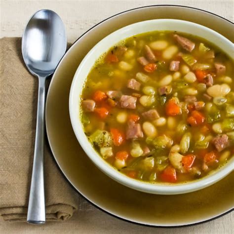 Everybody understands the stuggle of getting dinner on the table after a long day. Kalyn's Kitchen®: Recipe for White Bean Soup with Ham and ...