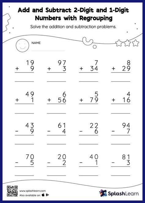 Addition With Regrouping Worksheets For 1st Graders Online Splashlearn