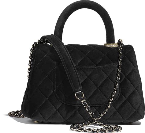 Although, lately they have appeared on runways every season, there the name itself points out that mini flaps are the smallest bags in the chanel family. Mini Flap Bag with Top Handle, velvet, diamanté & gold ...