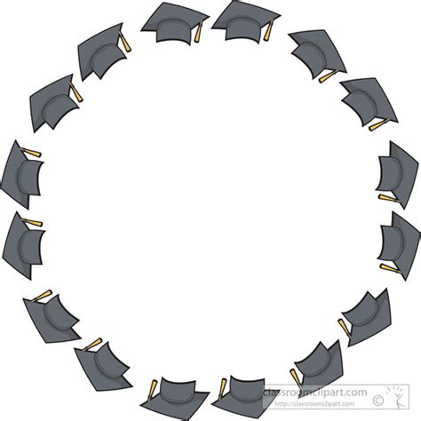 Graduation Graduation Cap Border Circle Classroom Clipart