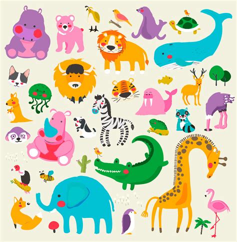Wildlife Animal Cartoons Download Free Vectors Clipart Graphics