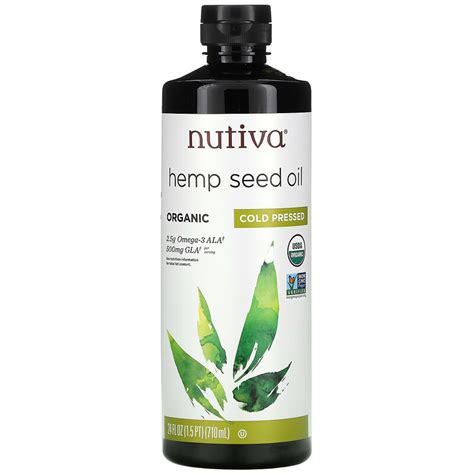 Nutiva Organic Hemp Seed Oil Cold Pressed 24 Fl Oz 710 Ml Iherb