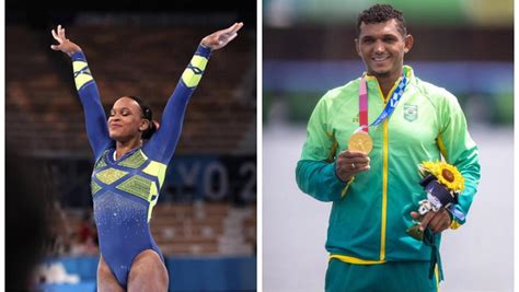 rebeca andrade e isaquias queiroz são eleitos os melhores atletas do ano no prêmio brasil