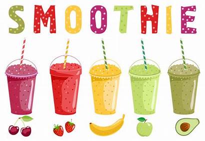 Smoothie Menu Juice Fresh Fruits Premium Illustrations