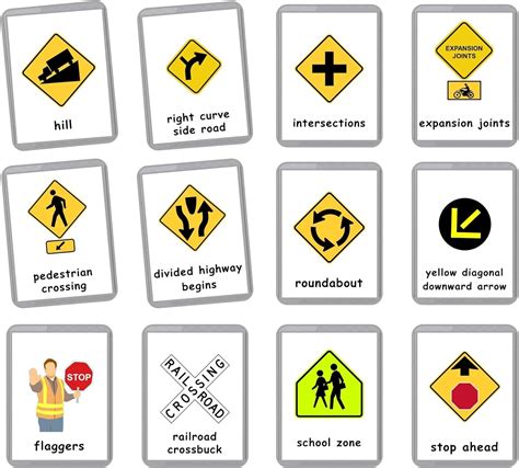 Amazon Com Usa Traffic Signs Flash Cards Road Signs Driving Test My