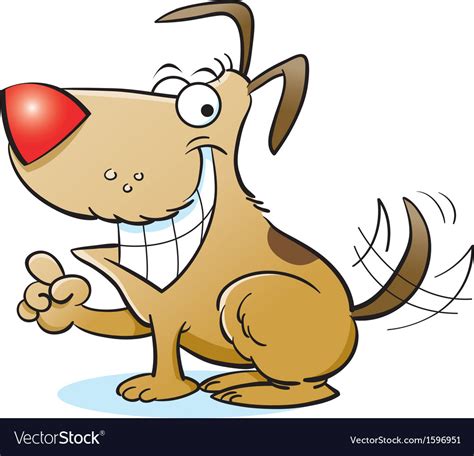 Cartoon Smiling Dog Royalty Free Vector Image Vectorstock