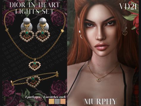 Dior In Heart Lights Set In 2021 Heart Lights Sims 4 Ts4 Accessories
