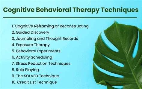 Cognitive Behavior Therapy Techniques