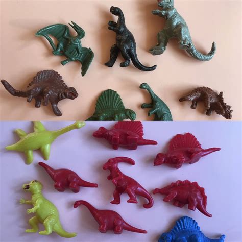 195060s Vintage Dinosaur Plastic Toy Figures Etsy Canada Plastic