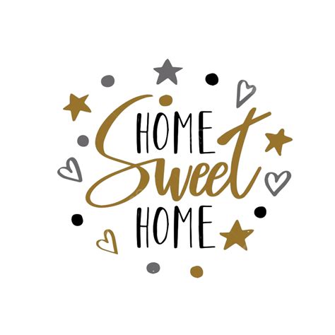 Sweet Home Clipart Vector Home Sweet Home Typography Poster Banner Chalkboard Phrase Png