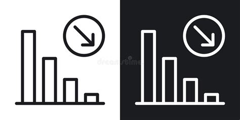 Decline Chart Icon Concept Of Falling Stock Markets Or Declining