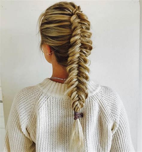 Plaits Hairstyles Cute Braided Hairstyle For Girls Fishtail Braid