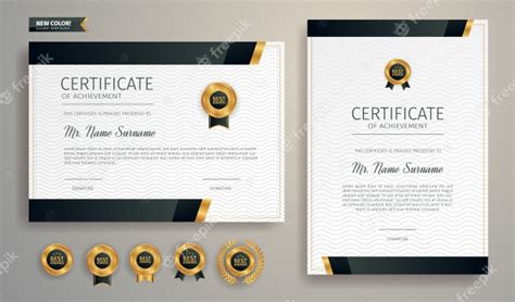 Premium Vector Black And Gold Certificate Of Appreciation Border