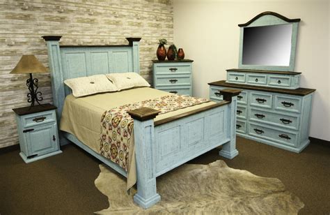 Turquoise Washed Bed Frame Ricks Home Store