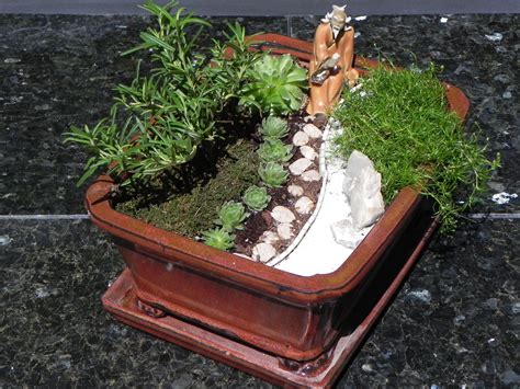 Plastic japanese miniature garden ornaments & statues. Miniature Zen Garden | Miniature zen garden, Zen garden ...